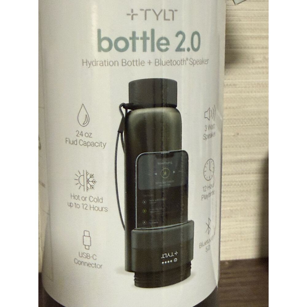 TYLT 24 oz. Hydration Stainless Steel Bottle & Bluetooth Speaker 2.0 - Picture 4 of 5
